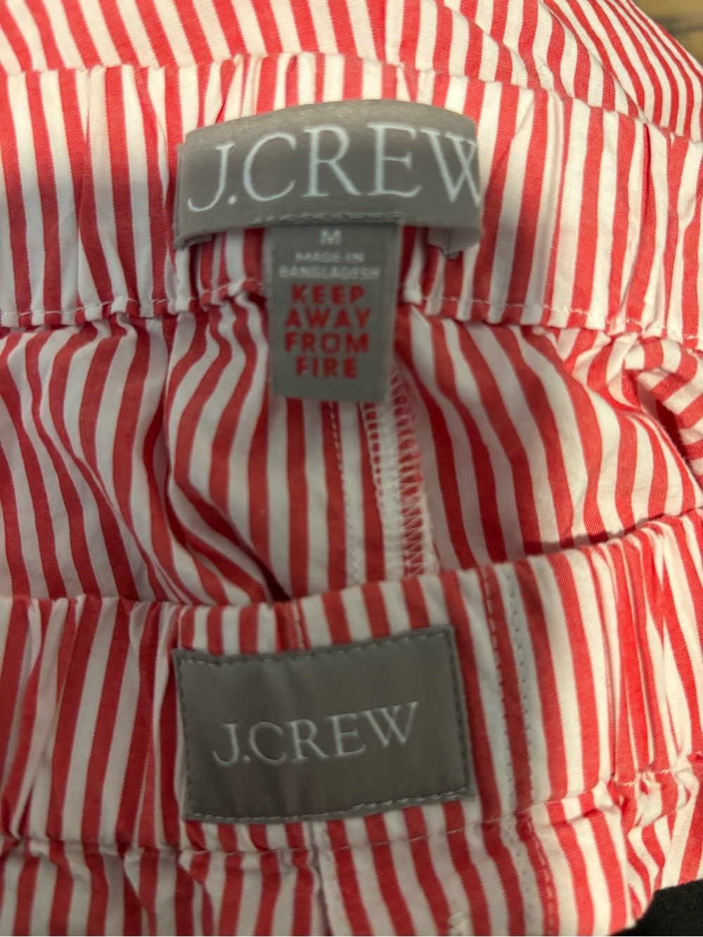 J. Crew Red and White Striped Women Shorts/boxer Medium - Picture 3 of 5